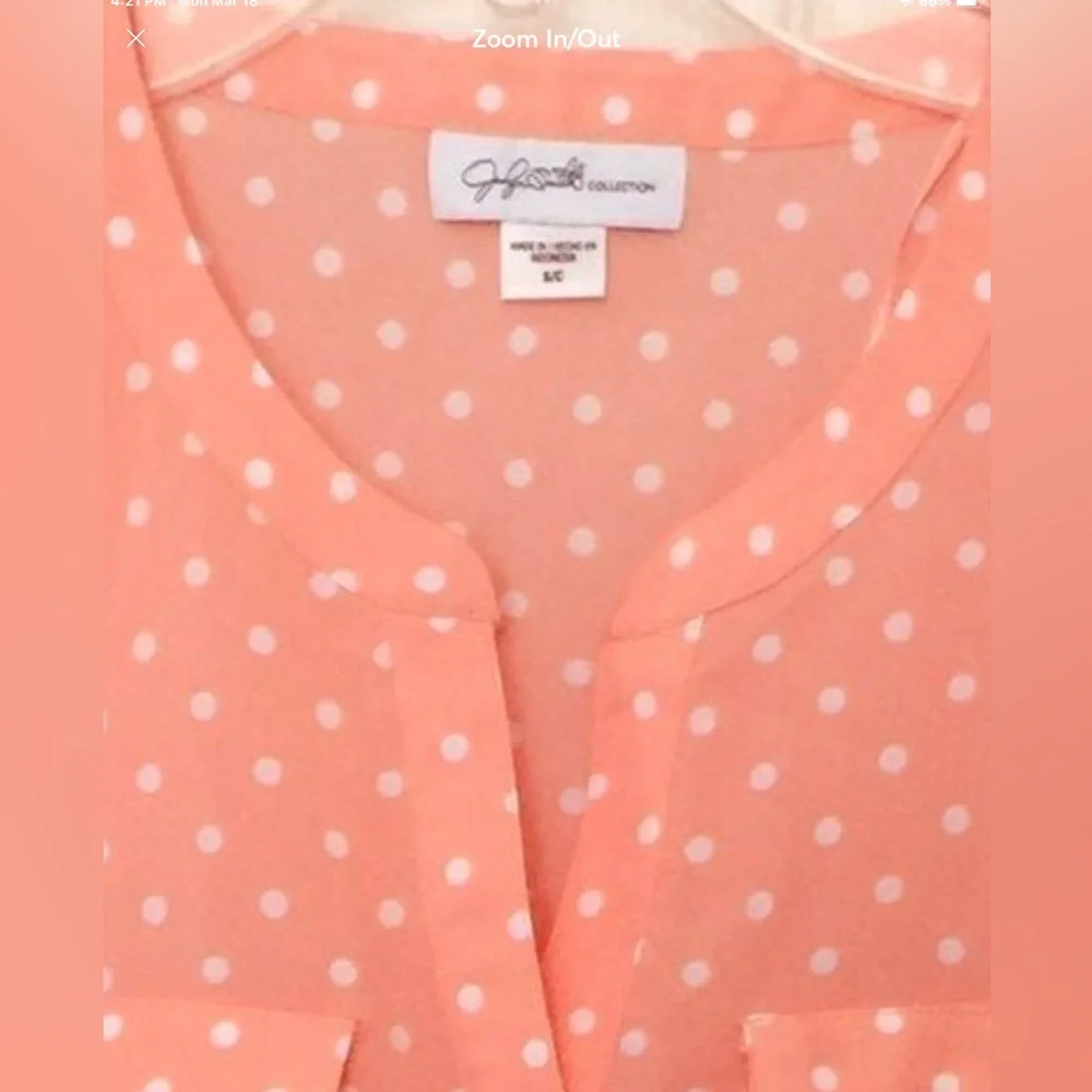 Sheer Chiffon Polka Dot Blouse Small NWT - Picture 2 of 4